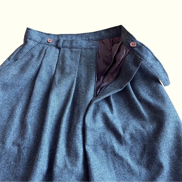 Vintage Tamco Montreal Wool Skirt High Waist Pleated A-Line Midi, 80s classic - Picture 3 of 8